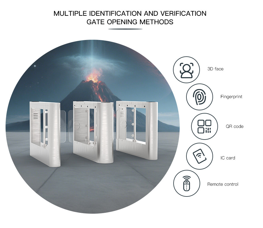 HCW Electronic magnet Control Swing Barrier Turnstile Gate For Access Control