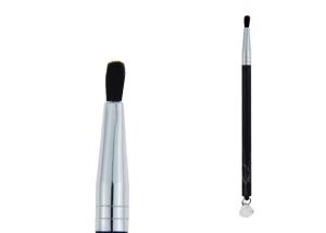 Wholesale Deep Black Plastic Handle Lipstick And Lip Liner With Goat Hair / Aluminum Ferrule from china suppliers