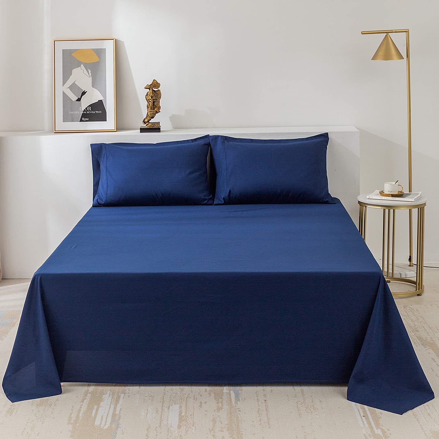 1800 Bedding Wrinkle Fade Stain Resistant Hypoallergenic Brushed Microfiber Sheet Set Perfect