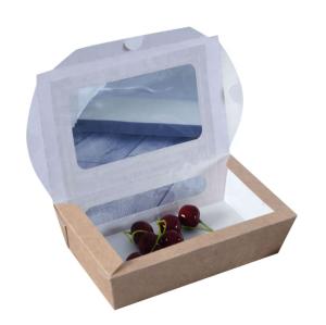 Wholesale Corrugated Paper Food Packaging For Fruit Salad With Clear Window from china suppliers