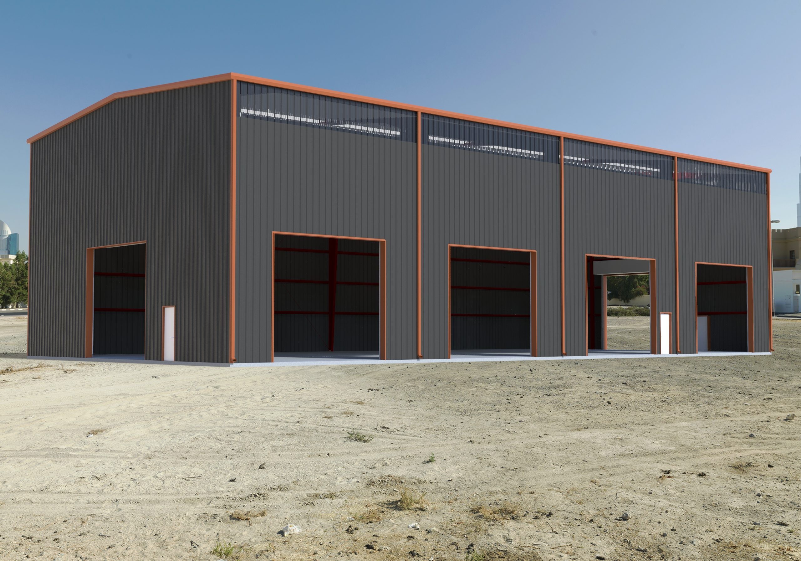 Peb Q235 UV Resistant Warehouse Steel Structure Metal Building Materials Storage Shed