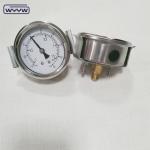 ss304 hydraulic jack 1/4"bsp 2.5" axial liquid filled clamp pressure gauge