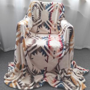 Wholesale Flannel Sherpa Blanket for Bedding King Queen Twin Size Woven Polyester Boho Blanket from china suppliers