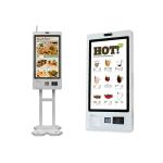 32 Inch Payment QR Scanner Printing Touchscreen Monitor Self Services Kiosk