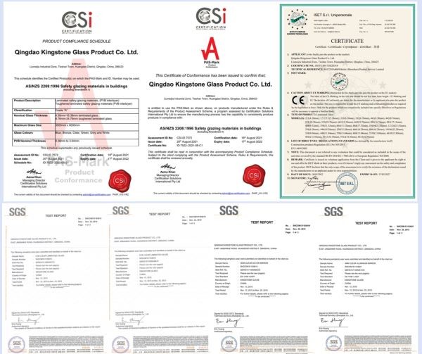 6.38mm A Grade Milky White Laminated Glass Customized For Building / Furniture