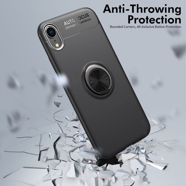 Blue / Red / Black Invisible Phone Case Creative Magnetic Ring Bracket Founded