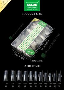 Wholesale Salon beauty false eagle month square nail tips French manufacture acrylic extra-long half cover tips from china suppliers