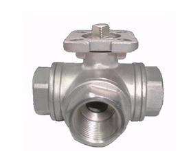 High Mounting Pad Stainless Steel Ball Valve Three Way Floating ISO 5211