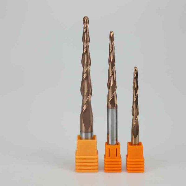 55 Degree Wolfram Steel CNC Router Bits Customizable OEM Spherical Milling Cutter Metal Alloy Tapered Ball Nose End Mill
