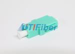 Gigabit Ethernet OM3 Aqua Optical Fiber Adapter For Fiber Optic Patch Cord