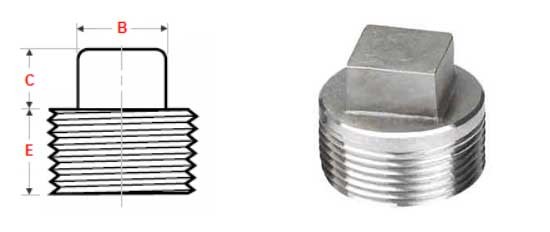 Forged Connection 1/2" ASME B16.11 Square Head Plug