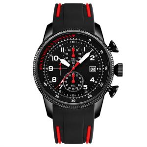 Wholesale Multifunctional Mens Aviation Watches Quartz Movement with Silicone Band from china suppliers