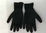 Seamless Design Black Nitrile Gloves , Nitrile Palm Coated Gloves For Precision