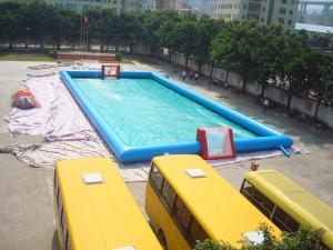 Wholesale Lagre Tarpaulin Inflatable Sports Games , Blue Color Inflatable Football Court / Field from china suppliers