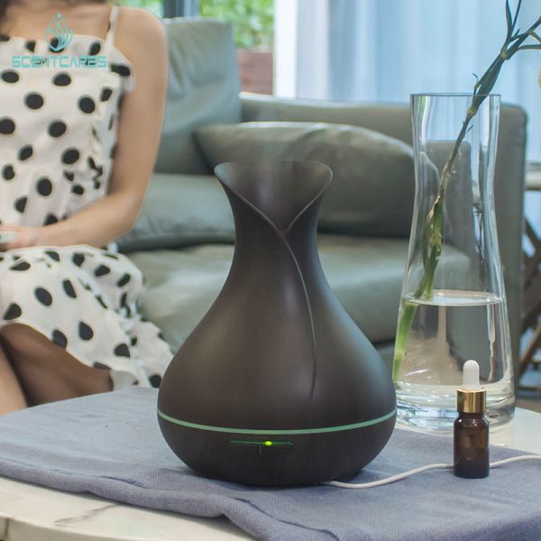 300ML Cool Mist Ultrasonic Humidifier With LED light And Flower Outlook