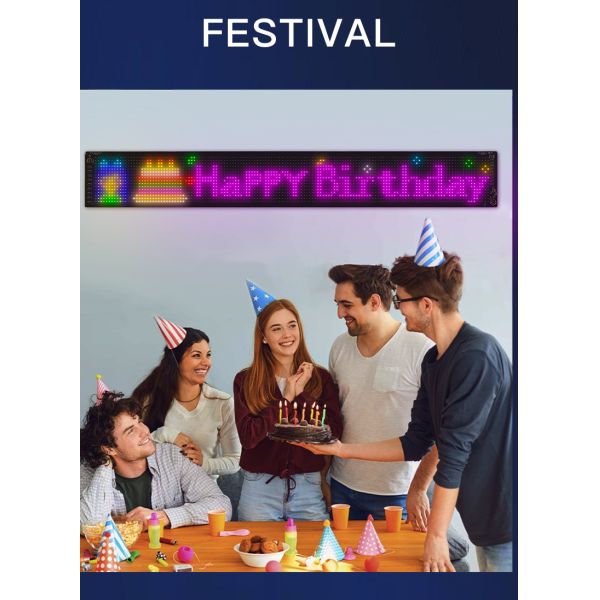 1330x192mm Indoor Fixed LED Screen , 16*144 Pixel Advertising LED Matrix Panel