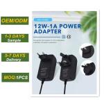 Eu 12V 1A Wall LED Power Adapter AC DC 5525 Male Line for Home Appliance