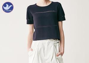 Wholesale Crew Neck Short Sleeves Womens Knit Pullover Sweater Summer Cool Knit Clothing from china suppliers