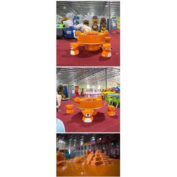 Yellow Kids Entertainment Equipment Attractive Cute Carnival Sand Table