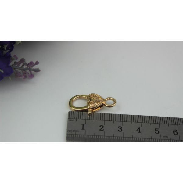 Gold zinc alloy bag hardware mini 5 mm lanyard snap hook suitable for metal chains