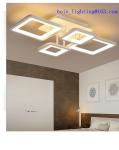 Recrangle Linked Simple Ceiling LED Lightings White Color Lamps