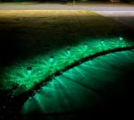 2 RGB Solar Pathway Lights Outdoor Glass LED Light Waterproof For Yard Lawn
