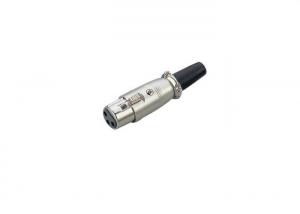 Wholesale Female XLR 3 Pin Connector Plug With Inline Strain Relief / Flexible Plastic Cable from china suppliers