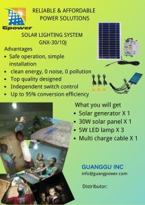 Wholesale Large Capacity Lithium Electric 30W Rural Solar System DC12V Output from china suppliers