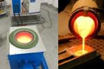 Induction Hardening Equipment 110kw Melting Frunace Manual Tilting For 150kg