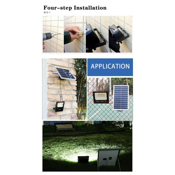 IP66 Floodlight Industrial Waterproof Outdoor Solar Reflector Led Garden Solar Floodlight