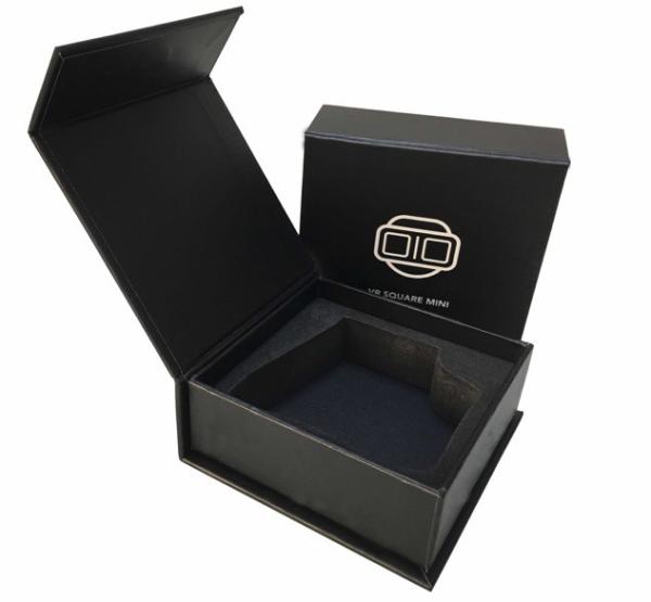 Small paper gift box packaging with cut out EVA/ foam insert for small product
