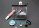 reusable premium quality slider zipper cosmetic toothbrush pvc bags, Custom logo