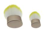 Bicolor Flower Shapes Powder Flat Top Kabuki Brush Plastic Handle