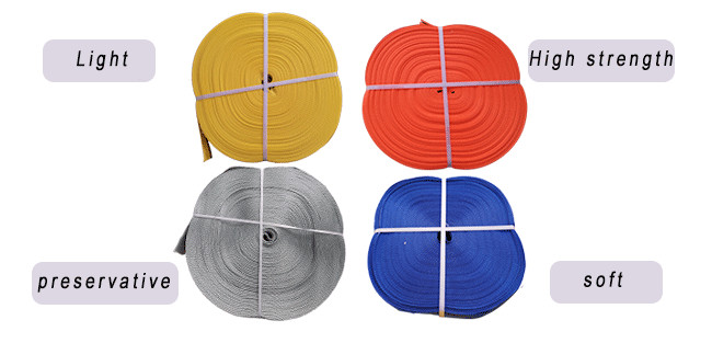 Durable Flat Polyester Webbing Roll EN1492-1 Standard Corrosion Resistant