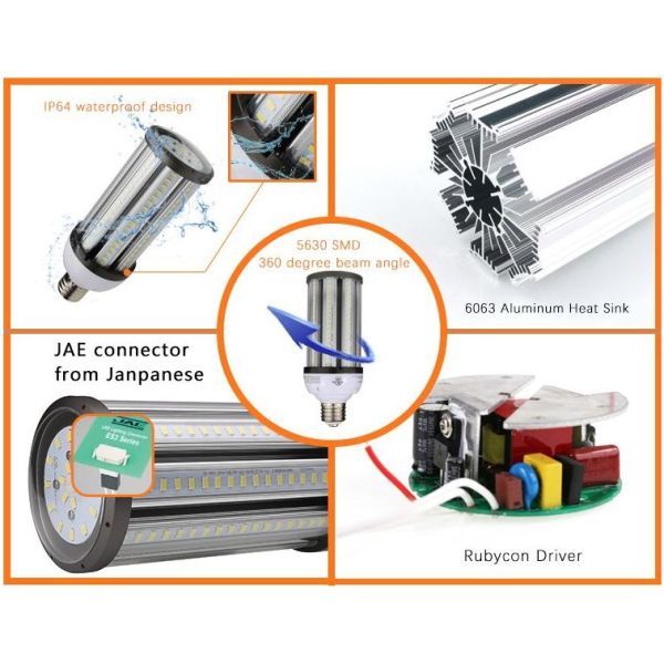 high power UL E40 E27 27W led street light led corn light lamp with 5630 cri>80 AC100-277V 3years warranty CE ROHS