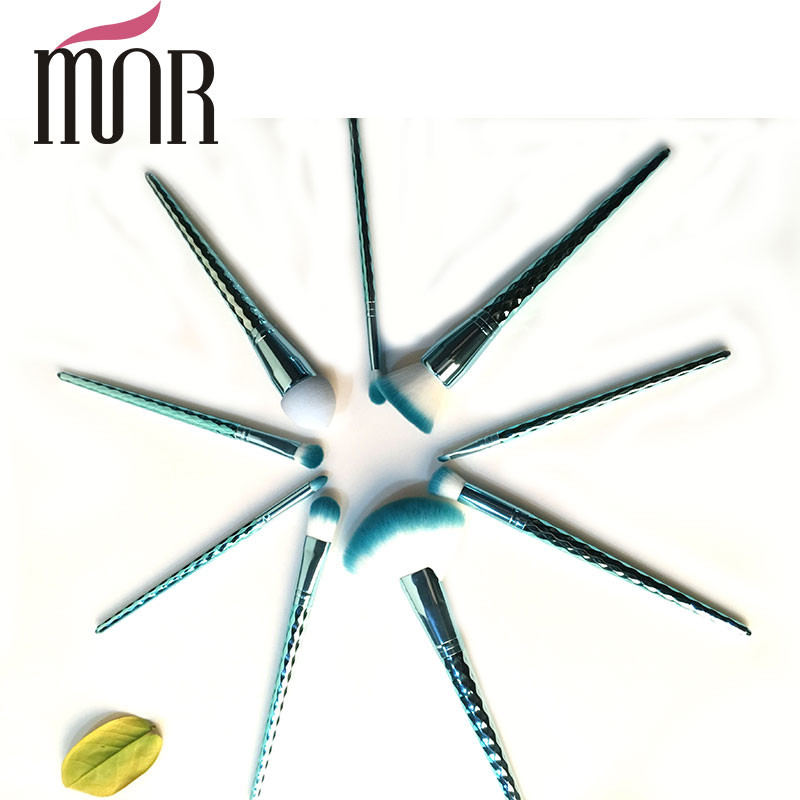 Spiral Shape Handle Makeup t Brush Set , Rainbow Eye Makeup Brushes