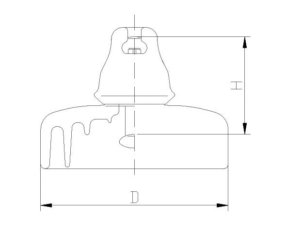 ANSI 52-5 fog type porcelain insulator