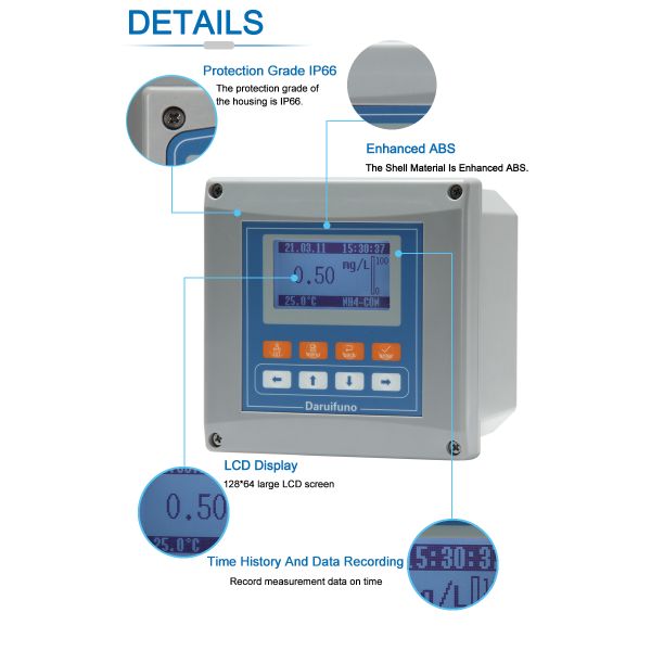 IP66 OTA RS485 NH4-N Transmitter For Sewage Controller For Industrial Wastewater