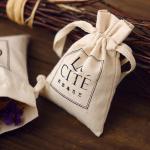 Custom fabric cotton bag Muslin drawstring pouch personalize LOGO name tagline