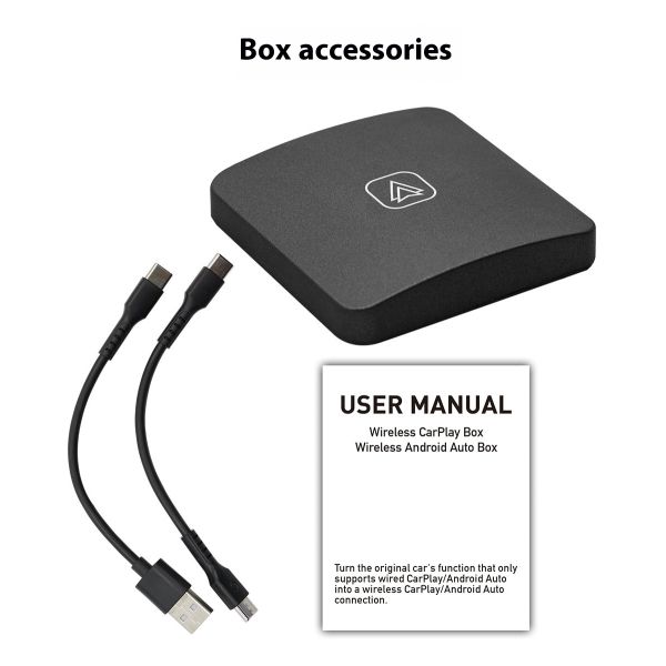 Creatall Wireless CarPlay Adapter Auto Car-Mounted Interconnect Box Android Compatibility Converts Wired Wireless for Enhanced