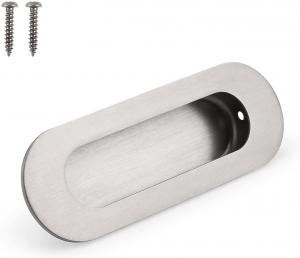 Wholesale Recessed Flush Pocket Door Pull Oval Shape With Hidden Screw from china suppliers