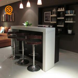 Wholesale ISO Contemporary Coffee Bar Counter Acrylic Solid Surface L Shaped Bar Counter from china suppliers