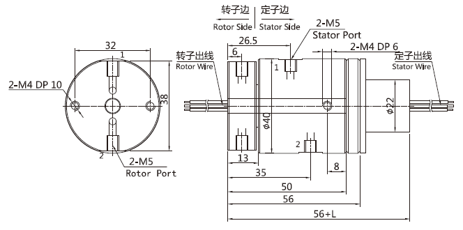 M5 Electric Hybridry Pneumatic Hydraulic Rotary Joint Unions For 4mm Pipes