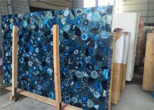 Wholesale 2cm Thickness Natural Blue Agate Slab For Mall Decoration CE Certificated from china suppliers