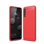 Ultra Slim Brush Carbon Fiber Pattern Soft TPU Mobile Phone Case For Huawei P20