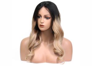 Wholesale Customize 100% Human Colored Hair Wigs , Wave Style Ombre Hair Color Wigs from china suppliers
