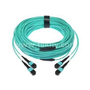 Wholesale 24 Cores MTP Trunk Cable Fiber Optic Jumper for Data Center FTTX PVC Customizable from china suppliers