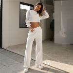 Solid Color Two Piece Sets 2XL Sportswear Tracksuits For Women
