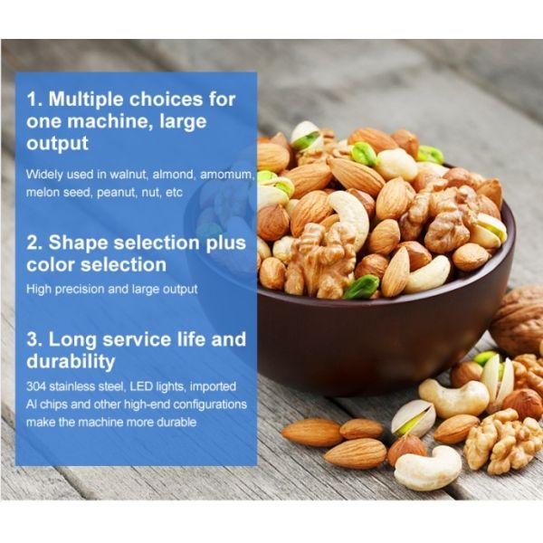 AI Technology 256 Channels Buckwheat Color Sorter Automatic Grain Color Sorting Machine