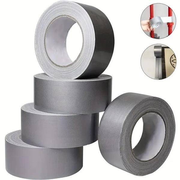 Adhesive Silver Heavy Duty Synthetic Rubber 170U Print Waterproof Cloth Duct